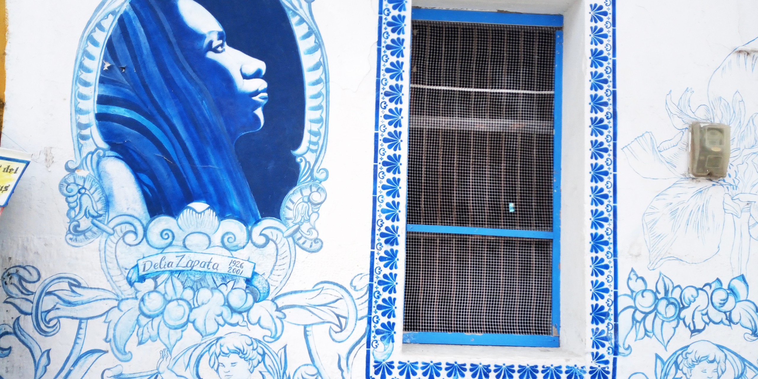 'Mural de Delia Zapata Olivella' by Carolina Marrugo Orozco Autor del mural desconocido.